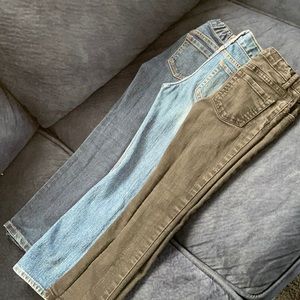 3 pairs of girls jeans.